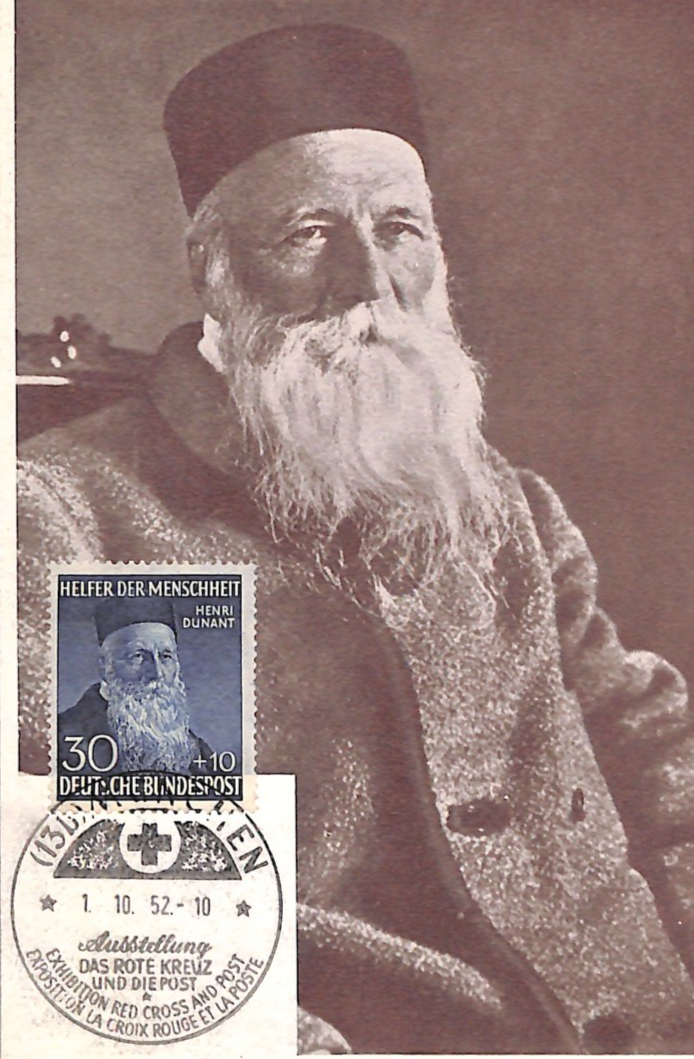 GERMANY Charity 30+10pf *Henri Dunant* (1951) MAXI-CARD 1952 Red Cross CDS WF381 - Image 7