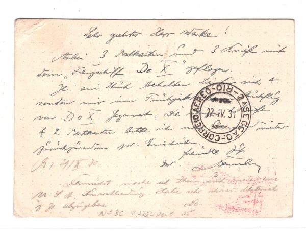 GERMANY Cover 1930 2m Zeppelin Air Mail DORNIER *Do X* FIRST FLIGHT USA KZ269 - Image 4