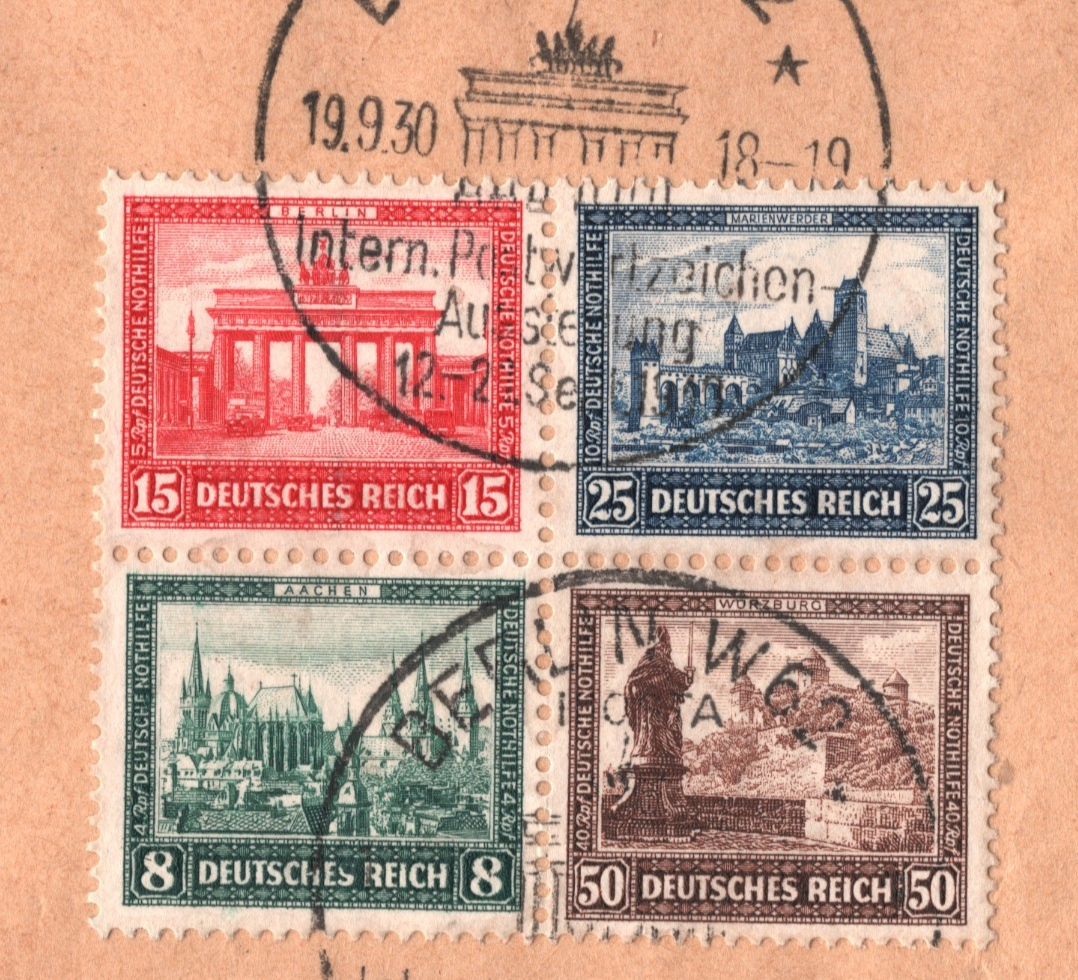 GERMANY Cover 1930 IPOSTA STAMP EXHIBITION Setenant *BLOCK* (ex Mini-Sheet)WT198 - Image 6