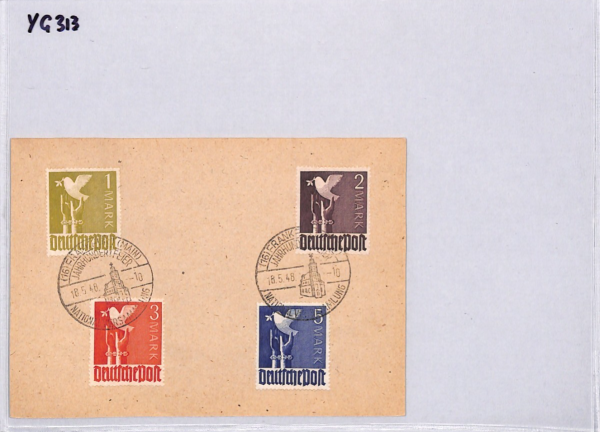 GERMANY Cover 1948 *DOVE OF PEACE* 5m HIGH VALUE SET Stationery Card BIRDS YG313 - Image 11