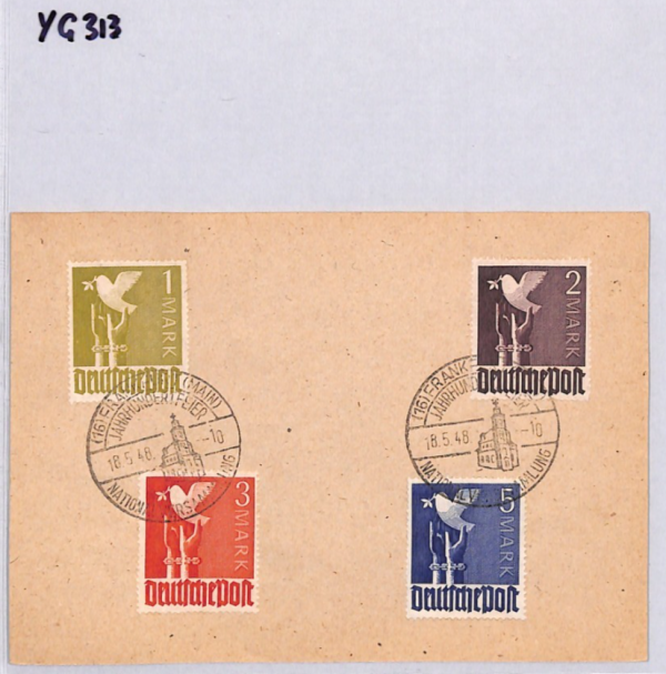 GERMANY Cover 1948 *DOVE OF PEACE* 5m HIGH VALUE SET Stationery Card BIRDS YG313 - Image 9