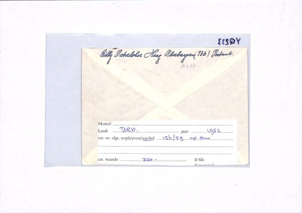 GERMANY Cover 1952 *HUMANITARIAN RELIEF FUND* Set{4} Fry 30+10pf Dunant YQ233 - Image 13