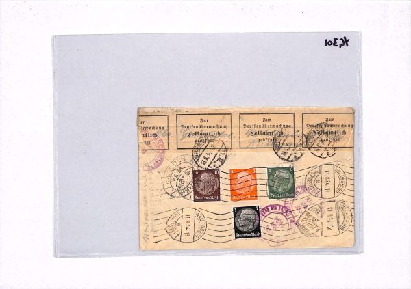 GERMANY Cover *GERMAN COLONIZER'S JUBILEE* Set{4} Waldenburg 1934 Censor YG301 - Image 13