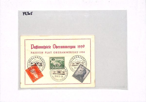 GERMANY Cover *GOETHE* Allied Zone 1949 Set Oberammergau 1950 Card POETRY YG305 - Image 12