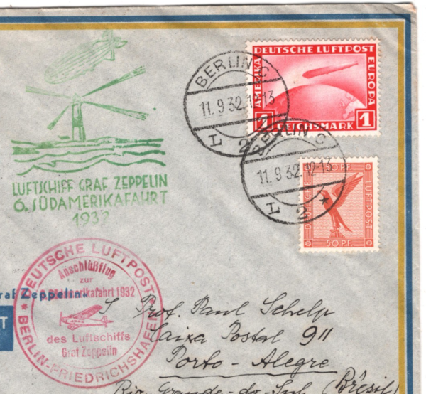 GERMANY Cover GRAF ZEPPELIN Air *6.SÜDAMERIKAFAHRT* 1932 Brazil LIGHTHOUSE KZ286 - Image 3