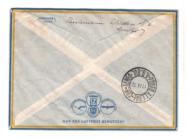 GERMANY Cover GRAF ZEPPELIN Air *6.SÜDAMERIKAFAHRT* 1932 Brazil LIGHTHOUSE KZ286 - Image 4