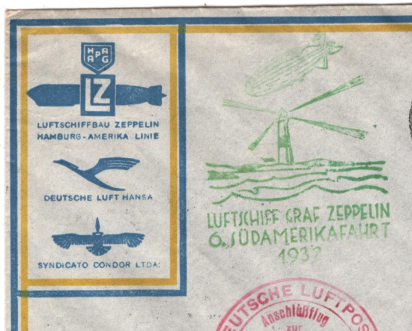 GERMANY Cover GRAF ZEPPELIN Air *6.SÜDAMERIKAFAHRT* 1932 Brazil LIGHTHOUSE KZ286 - Image 5