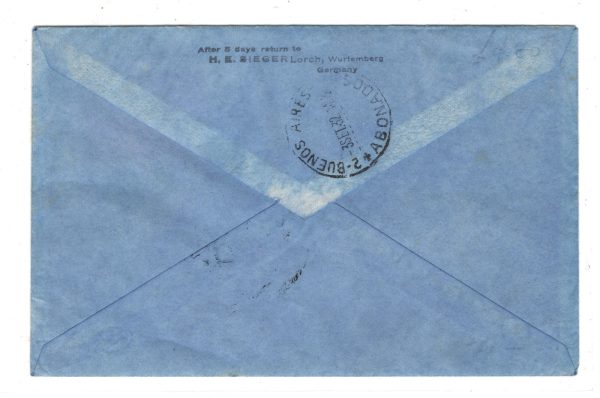 GERMANY Cover ZEPPELIN 2m Air *5.SÜDAMERIKAFAHRT* 1932 EAGLE Cachet BIRDS KZ287 - Image 6