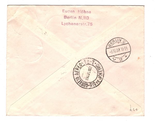 GERMANY Cover ZEPPELIN Air *8. SÜDAMERIKAFAHRT* 1932 DELA Meter LUFTSPORT KZ285 - Image 6