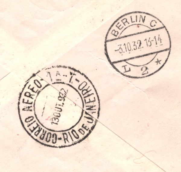 GERMANY Cover ZEPPELIN Air *8. SÜDAMERIKAFAHRT* 1932 DELA Meter LUFTSPORT KZ285 - Image 7