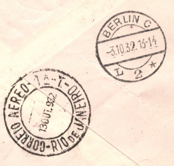 GERMANY Cover ZEPPELIN Air *8. SÜDAMERIKAFAHRT* 1932 DELA Meter LUFTSPORT KZ285 - Image 10
