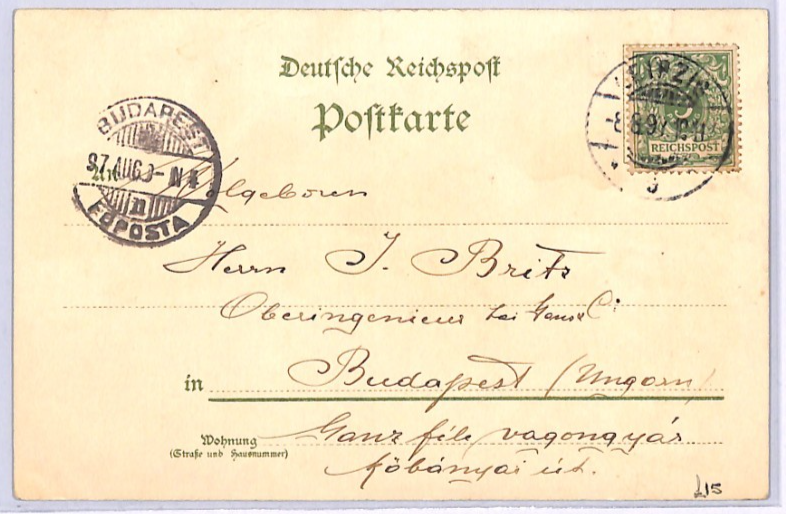 GERMANY EXHIBITION Postcard *Leipzig Austellung* 1897 Chromo Hungary WP131 - Image 3
