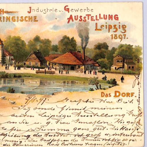GERMANY EXHIBITION Postcard *Leipzig Austellung* 1897 Chromo Hungary WP131 - Image 4
