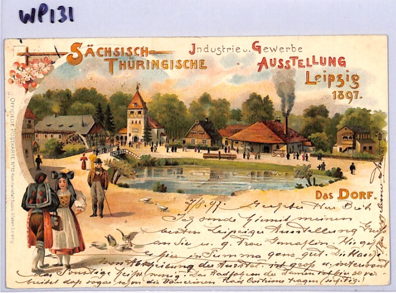 GERMANY EXHIBITION Postcard *Leipzig Austellung* 1897 Chromo Hungary WP131 - Image 8