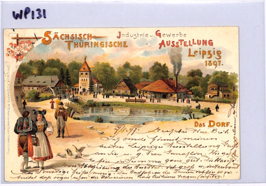 GERMANY EXHIBITION Postcard *Leipzig Austellung* 1897 Chromo Hungary WP131 - Image 10