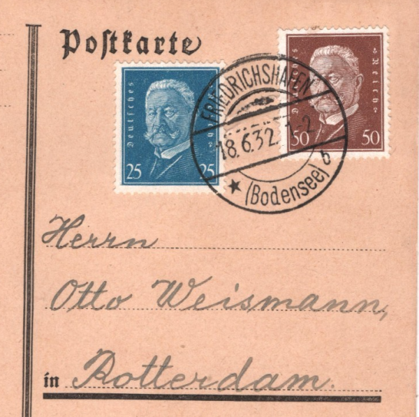GERMANY GRAF ZEPPELIN Air Card *FAHRT NIEDERLANDEN* 1932 WINDMILLS Cachet KZ283 - Image 5