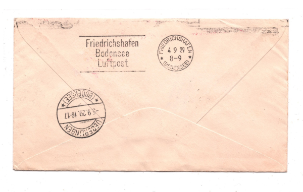 GERMANY GRAF ZEPPELIN Air Mail Cover 1929 WELTRUNDFAHRT Cachet Überlingen KZ323 - Image 17