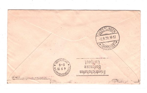 GERMANY GRAF ZEPPELIN Air Mail Cover 1929 WELTRUNDFAHRT Cachet Überlingen KZ323 - Image 4