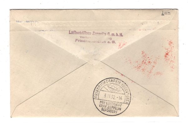 GERMANY GRAF ZEPPELIN Air Mail Cover 9. SÜDAMERIKAFAHRT 1932 Brazil Recife KZ284 - Image 4