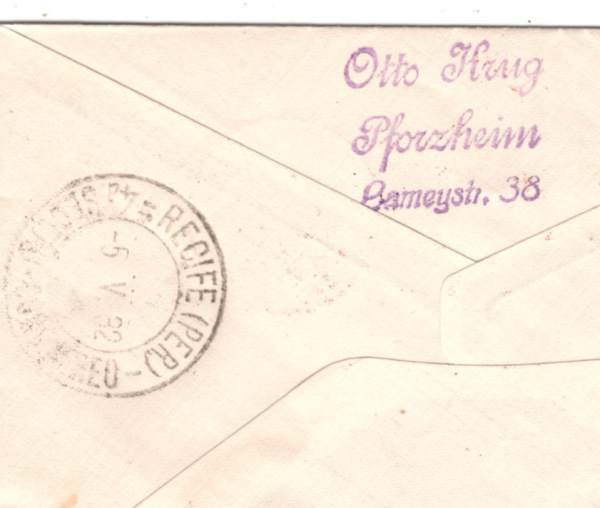 GERMANY GRAF ZEPPELIN Airmail Cover *4.SÜDAMERIKAFAHRT* 1932 BRAZIL Recife KZ288 - Image 13
