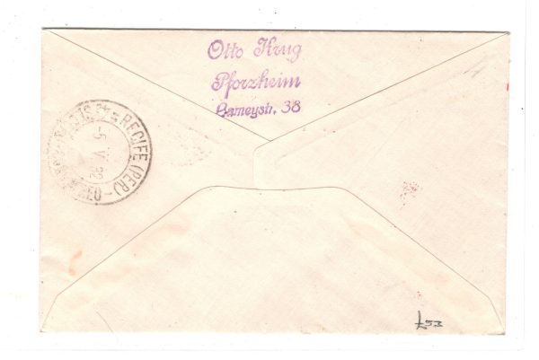 GERMANY GRAF ZEPPELIN Airmail Cover *4.SÜDAMERIKAFAHRT* 1932 BRAZIL Recife KZ288 - Image 5