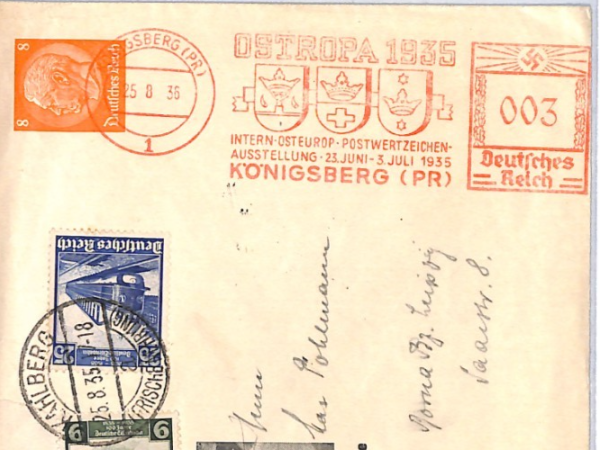 GERMANY *Ostropa* EXHIBITION 1935 Stationery 8pf HINDENBURG Cover Kahlberg YQ246 - Image 5