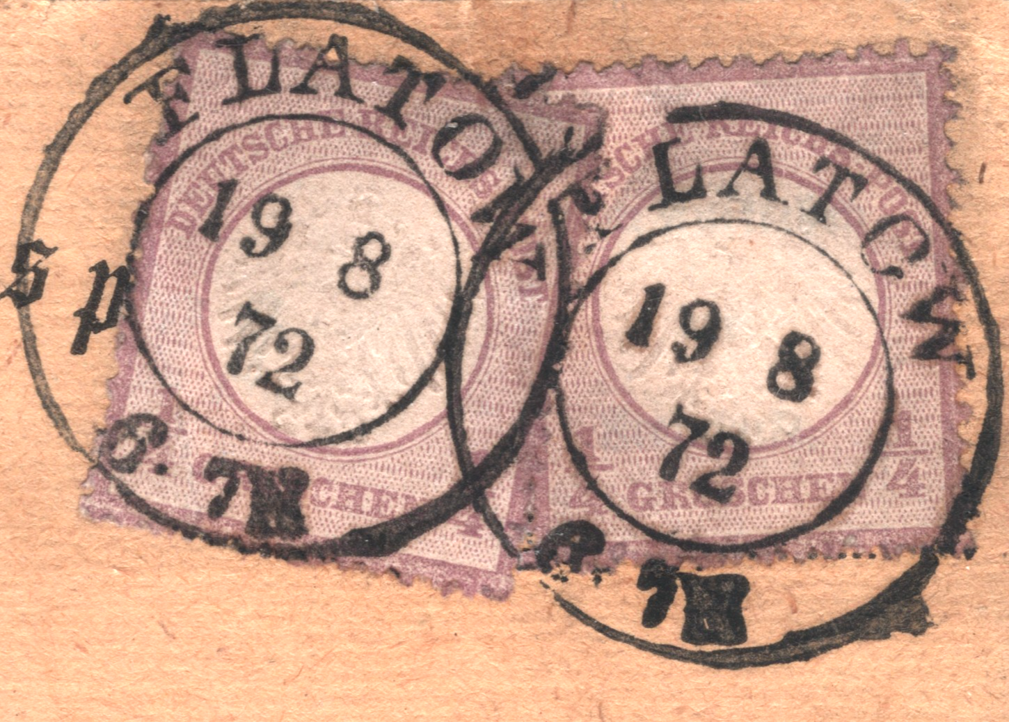 GERMANY (POLAND) Card 1872 *Flatow* (Złotów) 1/4gr EAGLE Scott.1 Cat $360+ XT292 - Image 11