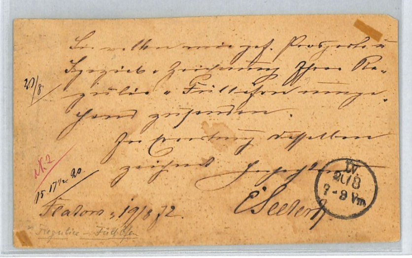 GERMANY (POLAND) Card 1872 *Flatow* (Złotów) 1/4gr EAGLE Scott.1 Cat $360+ XT292 - Image 4