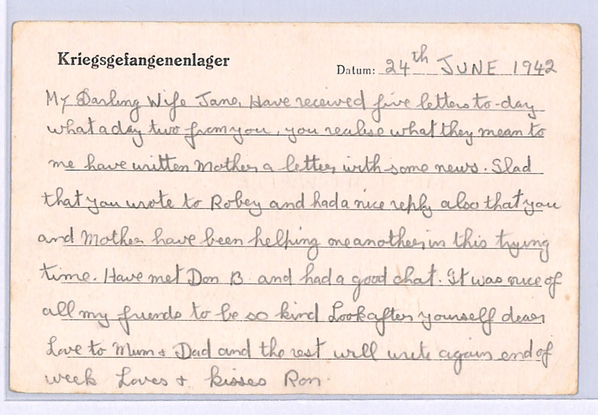 GERMANY (Poland) WW2 GB RAF POW Card *STALAG LUFT 3* CAMP 1942 Guildford XO10