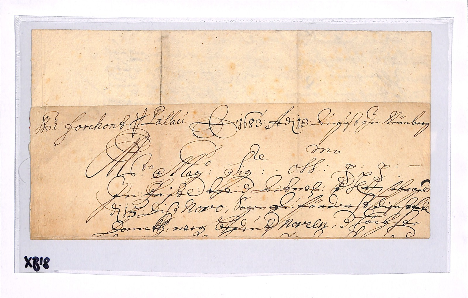 GERMANY States BAVARIA Cover 1683 Entire Letter EL Nürnberg Passau{samwells}XB18 - Image 3