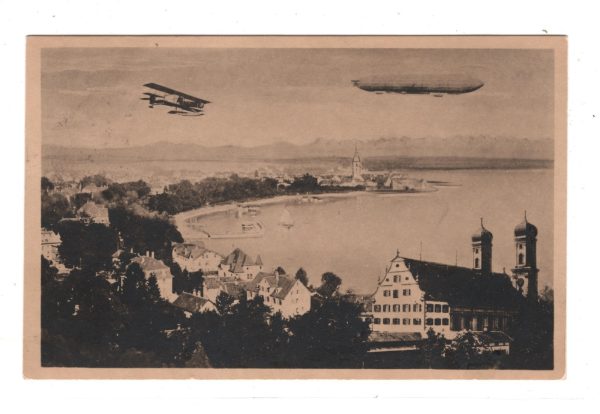 GERMANY ZEPPELIN Card 10pf *WEIMAR REPUBLIC* TREE 1919 Friedrichshafen CDS KZ307 - Image 5