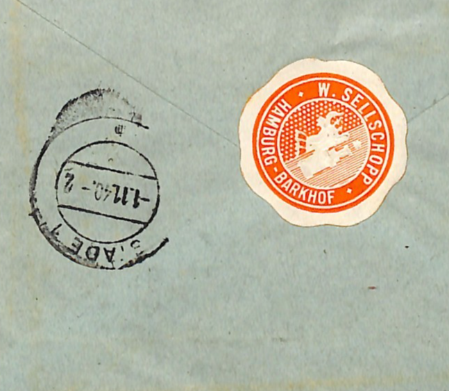 GERMANY/DANZIG Overprint WW2 Mixed Franking Cover Hamburg Reg 1940 (Poland)WG14 - Image 5