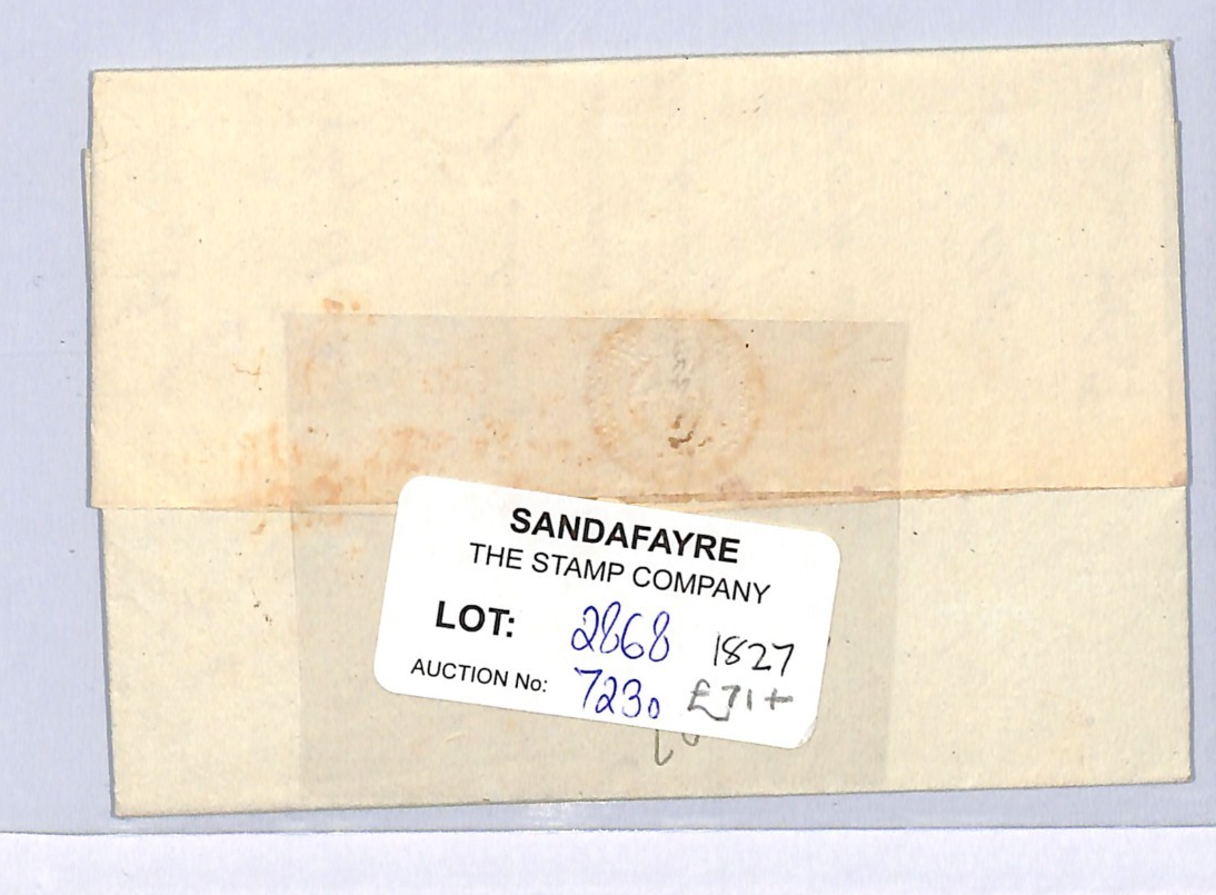 GIBRALTAR Cover 1827 Letter *SAN ROQUE* TRANSIT Entire Letter Cadiz WN287 - Image 3