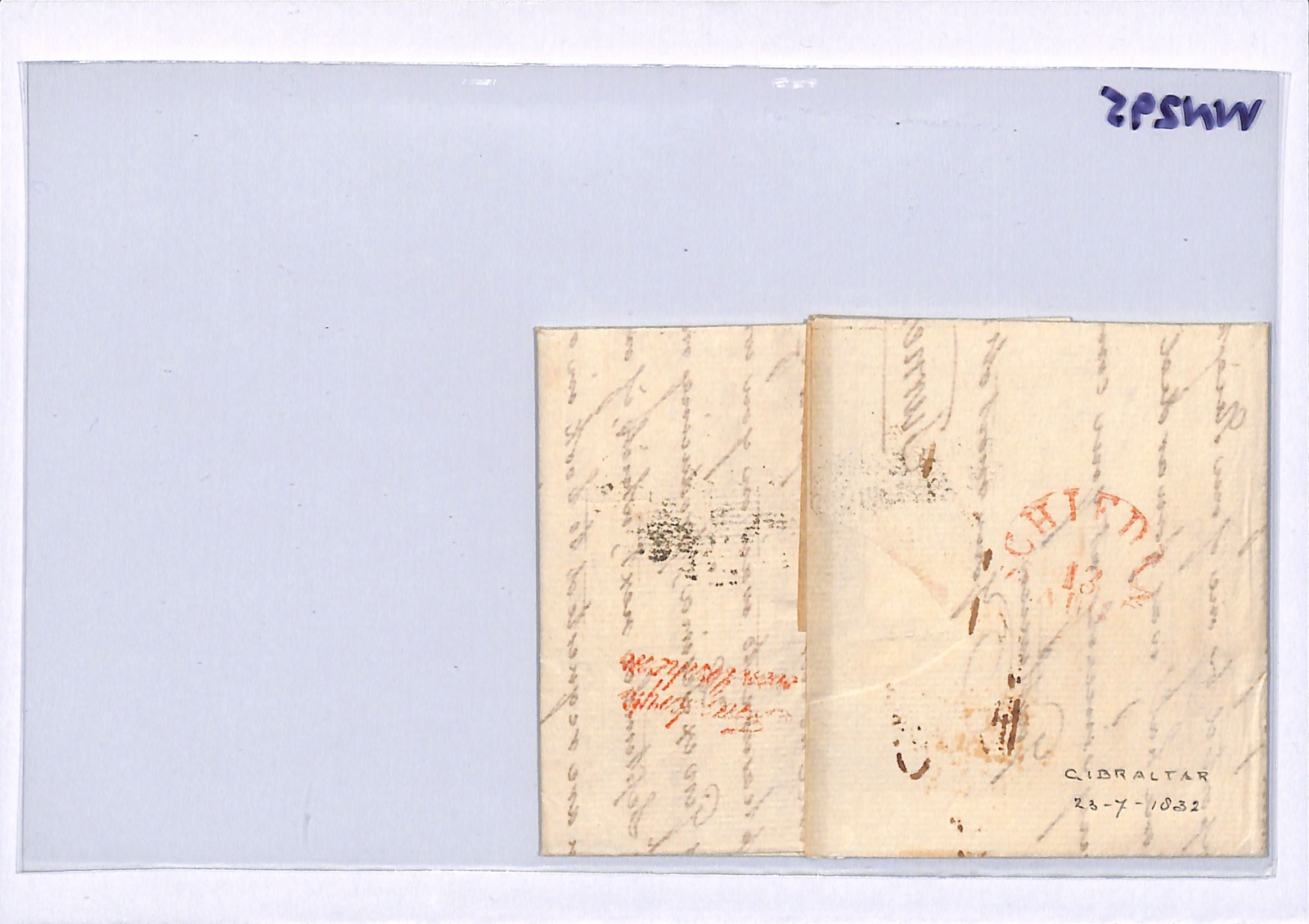 GIBRALTAR Cover 1832 Letter *SAN ROQUE* TRANSIT Netherlands via Spain WN295 - Image 6