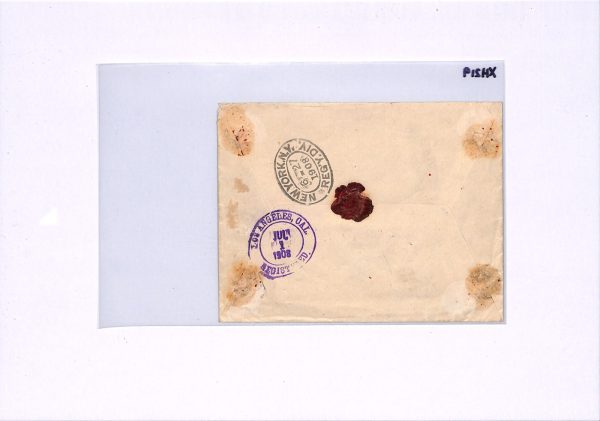 GIBRALTAR Cover KEVII Registered USA Los Angeles 1908 CALIFORNIA XH219 - Image 10