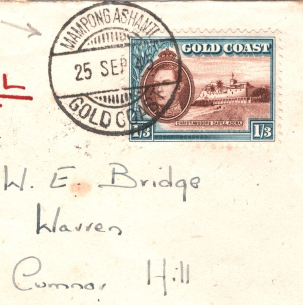 GOLD COAST Air Cover MAMPONG ASHANTI *Bullwinkle* COLONIAL SEC 1945 Oxford YM317