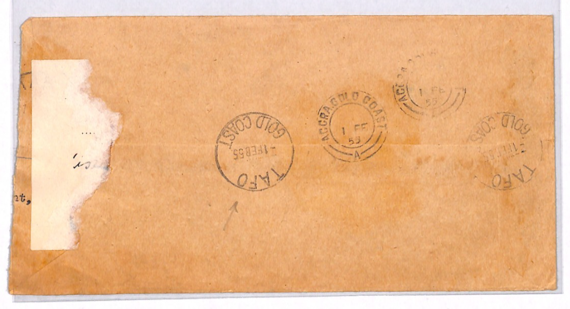 GOLD COAST Official Cover *TAFO* HAND-DRAWN R (Label) Registered 1955 OHMS YM333 - Image 5