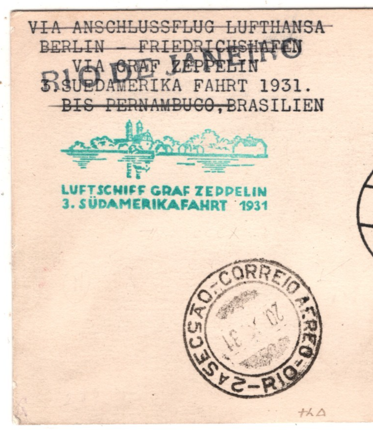 GRAF ZEPPELIN *AUSTRIA* Air Mail 3s Card 1931 3.SÜDAMERIKAFAHRT BRAZIL/USA KZ567 - Image 5
