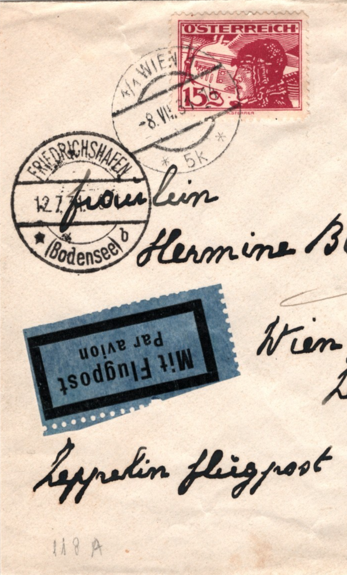 GRAF ZEPPELIN *AUSTRIA* Air Mail 3s Cover 1931 LANDUNGSFAHRT NACH WIEN KZ565 - Image 4