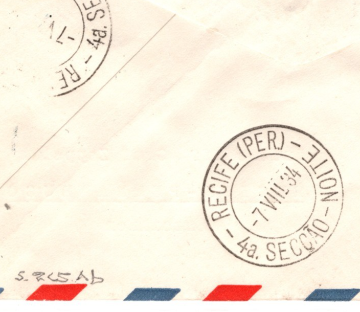 GRAF ZEPPELIN Air 3m AN BORD Cover 1934 Superb *5.SUDAMERIKAFAHRT* Cachet KZ244 - Image 6