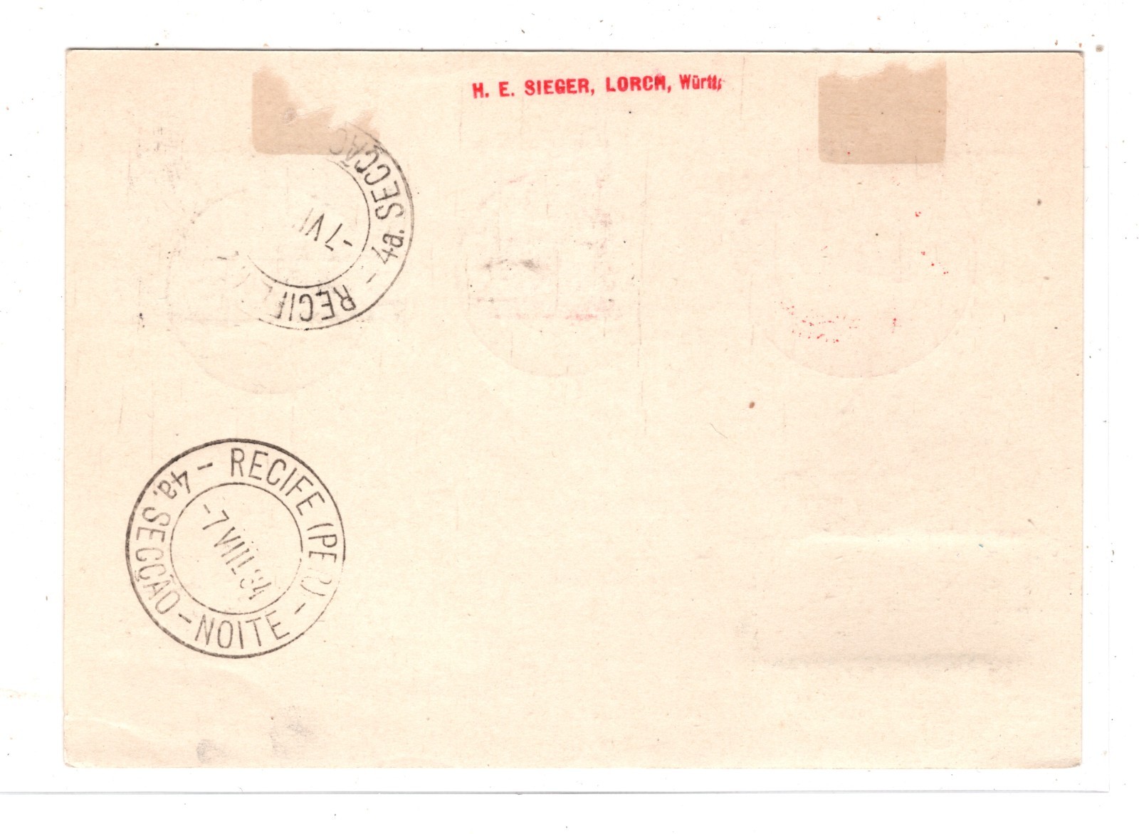 GRAF ZEPPELIN Air Mail Card 1934 BRAZIL Pernambuco Recife Germany KZ231 - Image 5