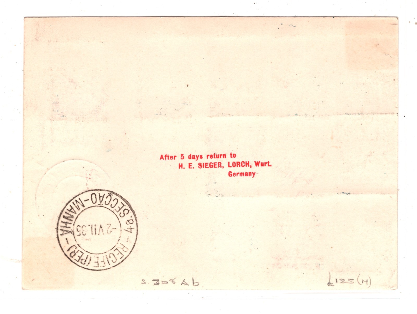 GRAF ZEPPELIN Air Mail Card SÜDAMERIKA *7 FAHRT* CDS BRAZIL 1935 Germany KZ346 - Image 2