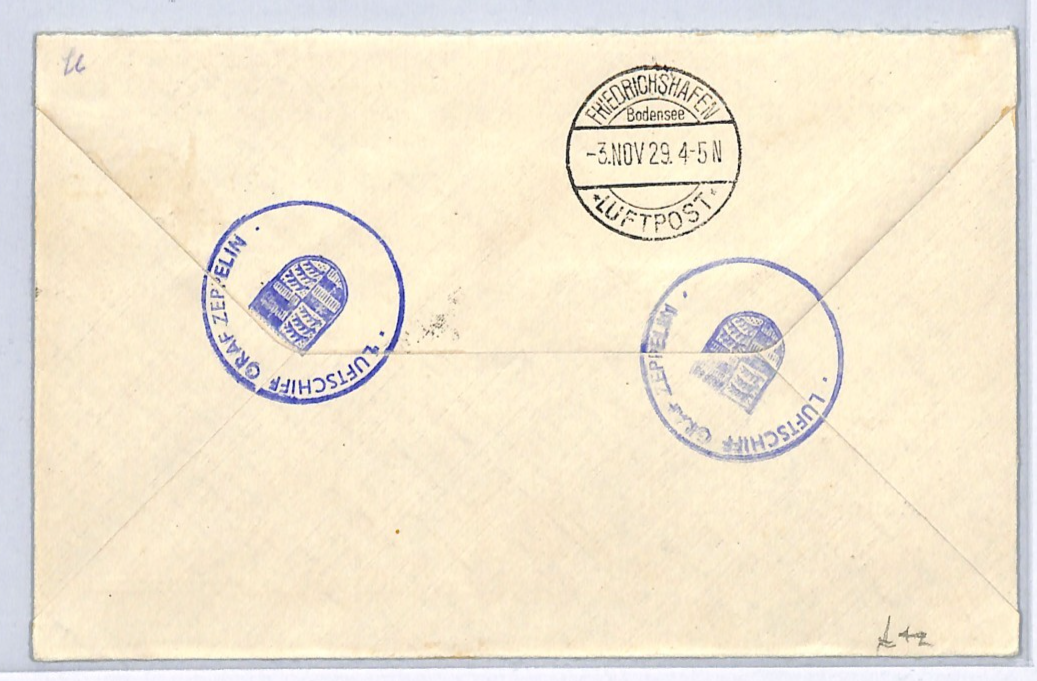 GRAF ZEPPELIN Air Mail Cover GERMANY Böblingen Lorch 1929{samwells-covers}WZ102 - Image 3