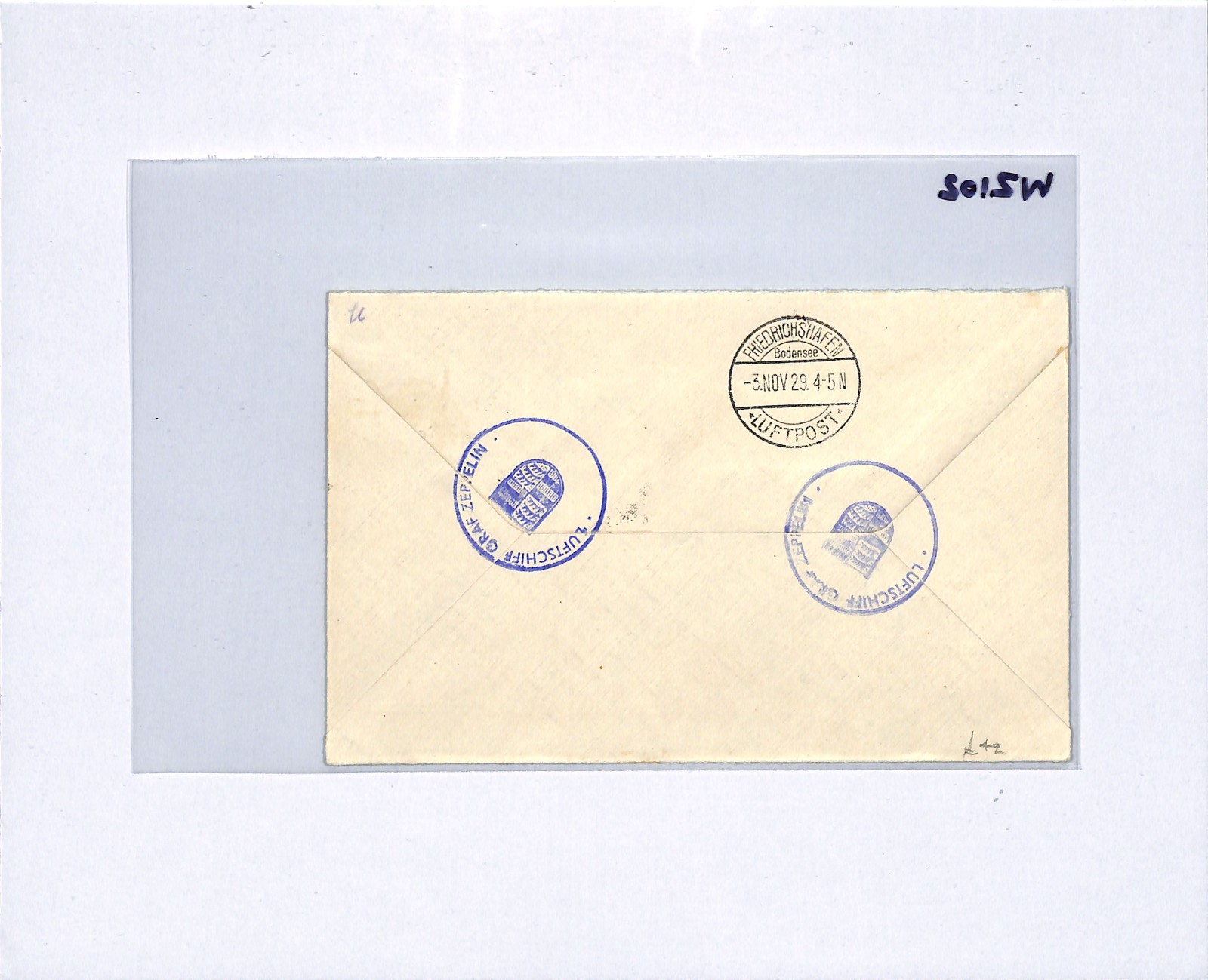 GRAF ZEPPELIN Air Mail Cover GERMANY Böblingen Lorch 1929{samwells-covers}WZ102 - Image 5