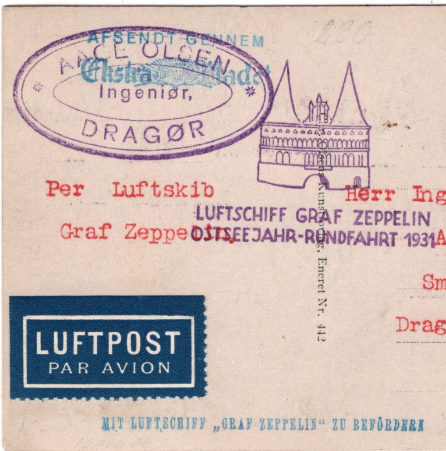 GRAF ZEPPELIN Air SEAPLANES Card 1931 OSTSEEJAHR-RUNDFAHRT Dragør Denmark KZ182 - Image 4
