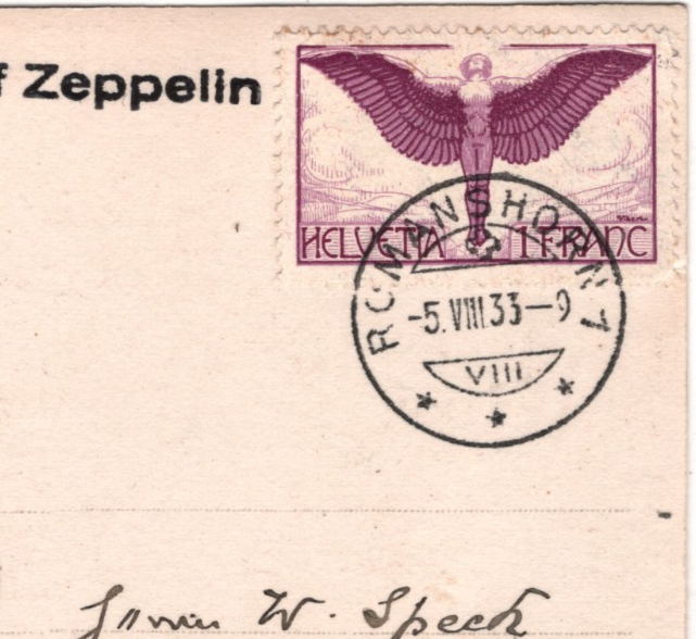 GRAF ZEPPELIN Air *SWITZERLAND* 1F Card 1933 4. SÜDAMERIKAFAHRT Brazil KZ586 - Image 4