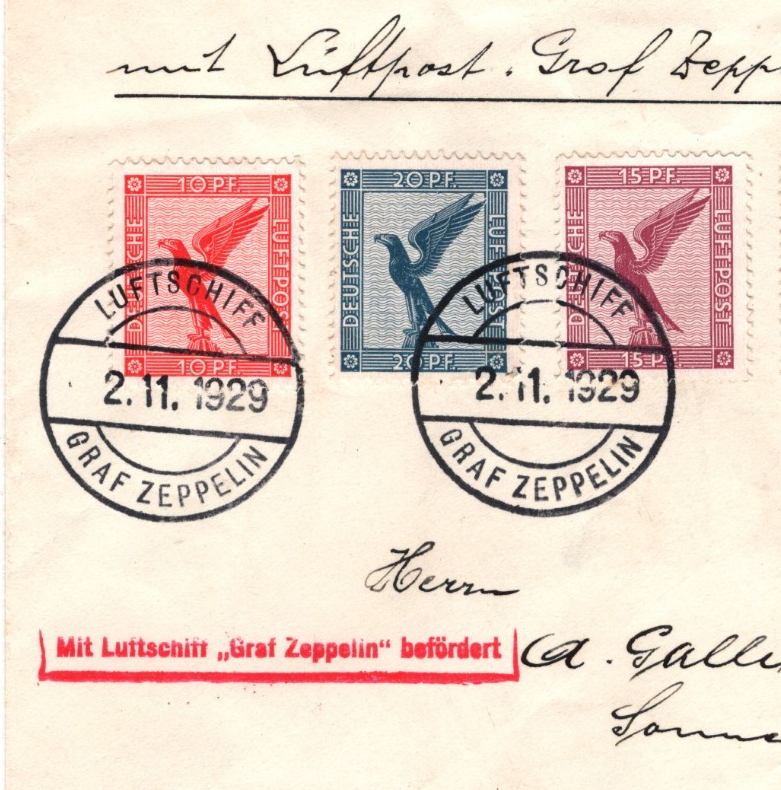 GRAF ZEPPELIN An Bord Cover 1929 LUFTSCHIFF BEFÖRDERT Air SWITZERLAND Zug KZ551 - Image 5