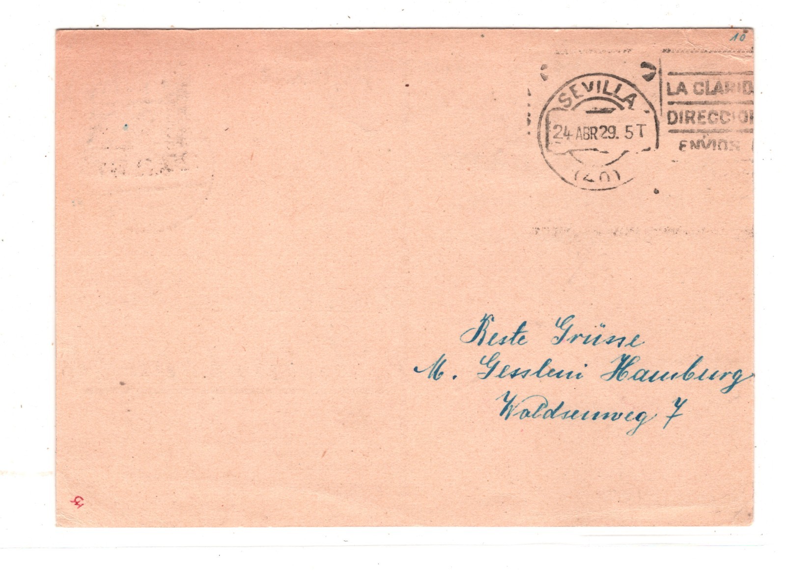 GRAF ZEPPELIN Card 1M 1929 *MITTELMEERFAHRT* 5pf BAVARIA RED CROSS Sevilla KZ542 - Image 4