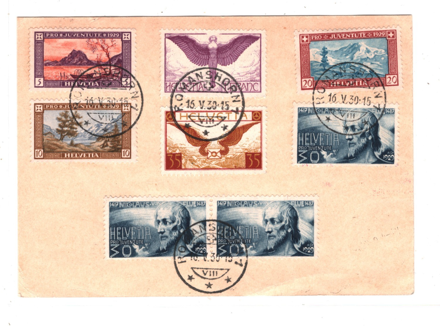 GRAF ZEPPELIN Card *SWITZERLAND* Air Mail 1930 SÜDAMERIKAFAHRT Paraguay KZ172