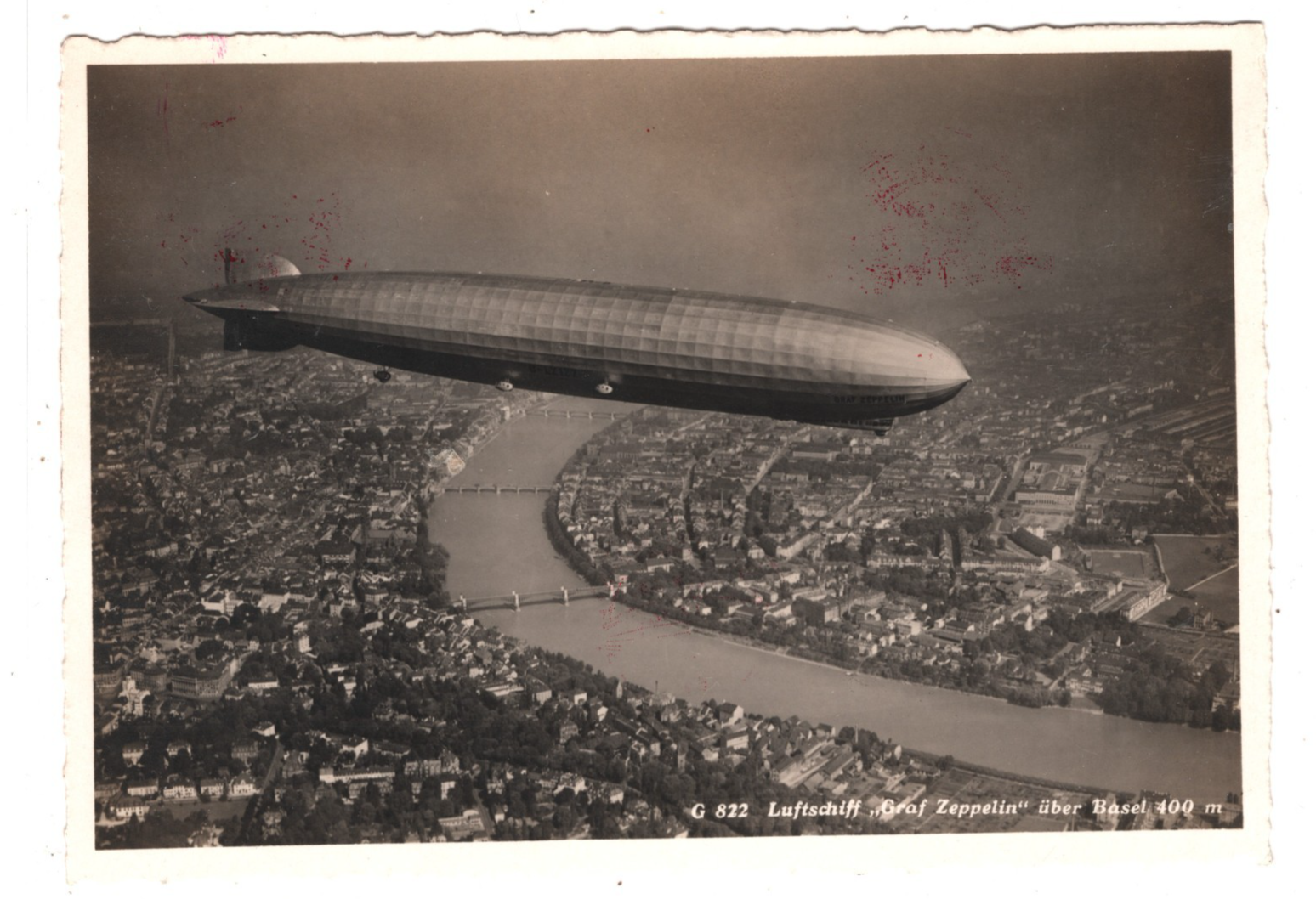 GRAF ZEPPELIN Card *SWITZERLAND* Flight 1930 PPC Air BASEL-FLUGPLATZ Cachet KZ92 - Image 3